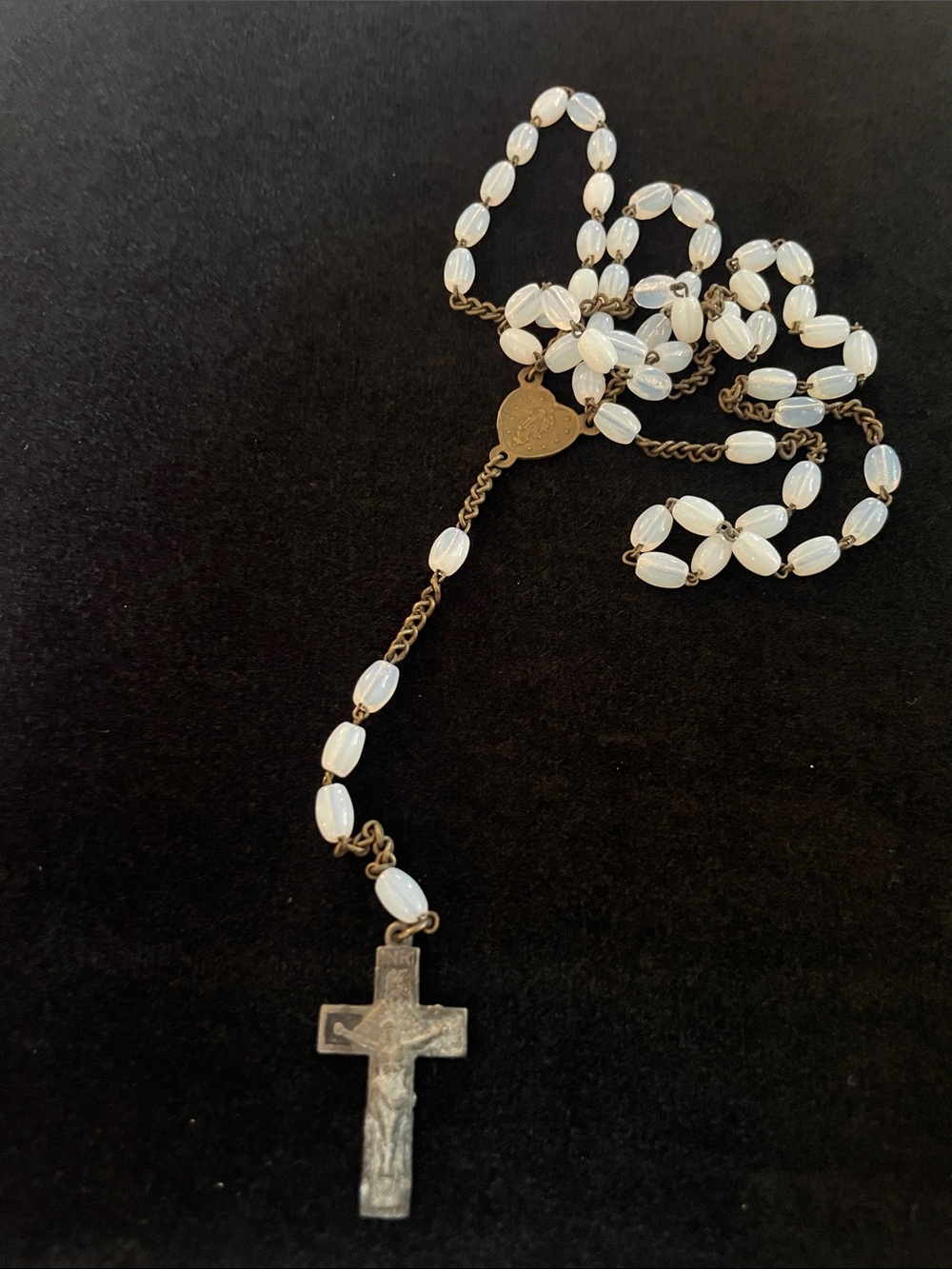 Antique opalescence Rosary some normal age wear!
